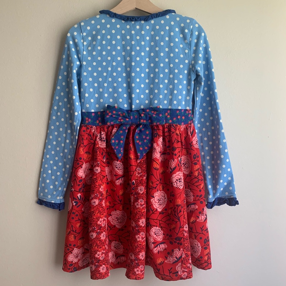 Matilda Jane Polka Dot Top Floral Bottom Dress Size 6 - Picture 5 of 13